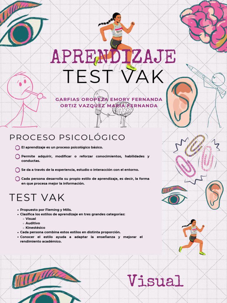 Test VAK aprendizaje | PDF | Aprendizaje | Sicología
