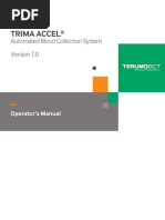 Trima Accel Operating Manual | PDF | Platelet | Blood Transfusion