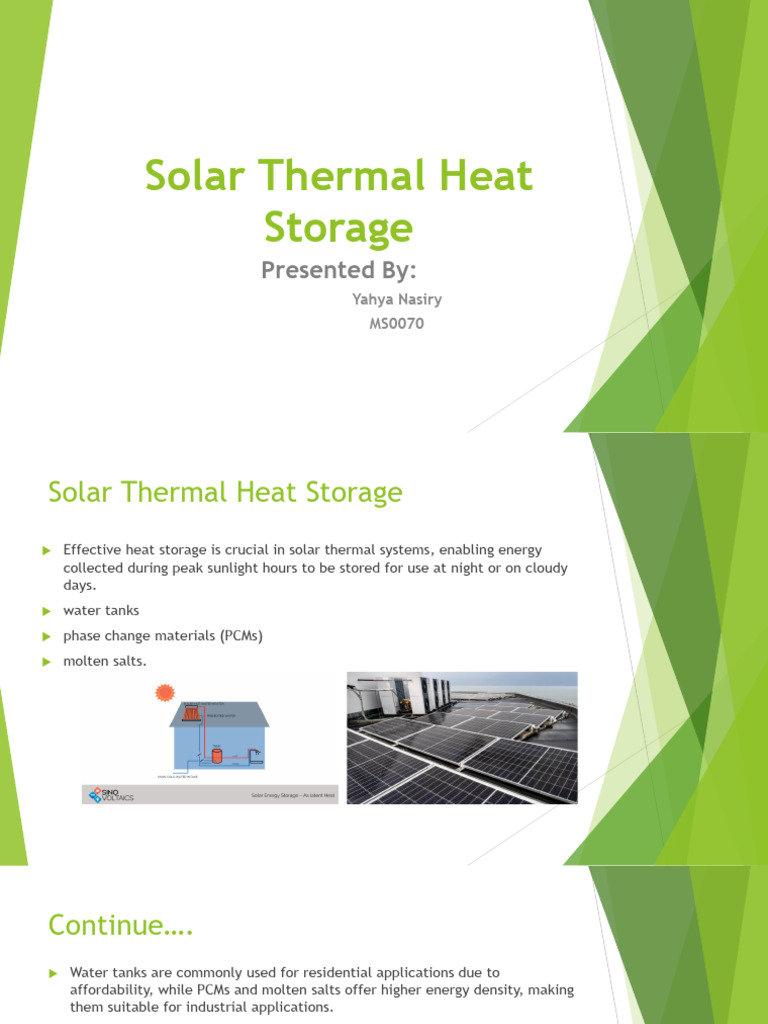 Solar Thermal Heat Storage | PDF | Solar Energy | Heat Pump