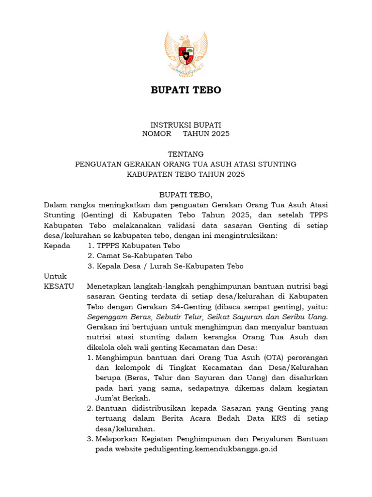 Instruksi Gerakan Sempat Genting | PDF