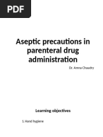 Aseptic Technique: Key Parts & Sites | PDF