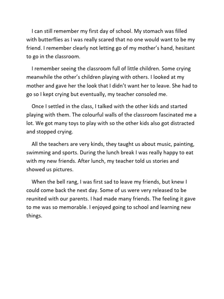 First Day of School | PDF