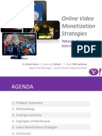 Online Video Monetization Strategies: Yahoo! - Summer Internship Project