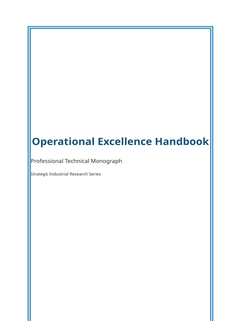 Operational Excellence Handbook 12Pg | PDF | Logistics | Supply Chain