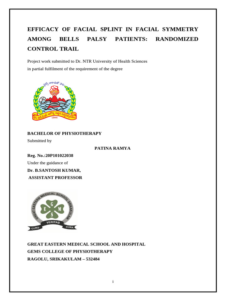 RAMYA PROJECT @ (Autosaved) (2) | PDF | Student's T Test | Physical Therapy