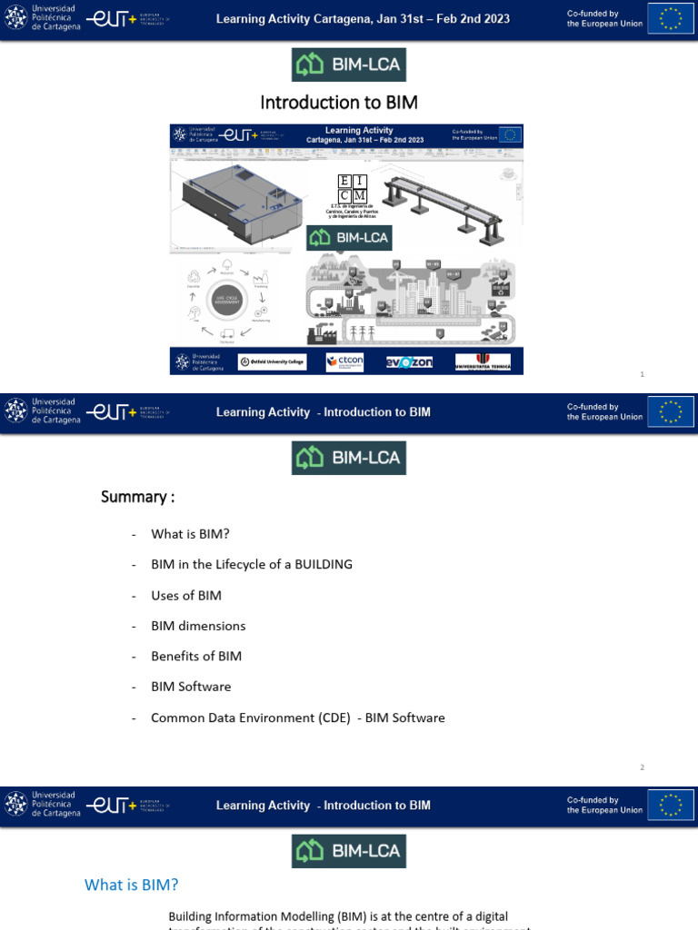 2023 01 20 UPCT Introduccion to BIM | PDF | Building Information ...