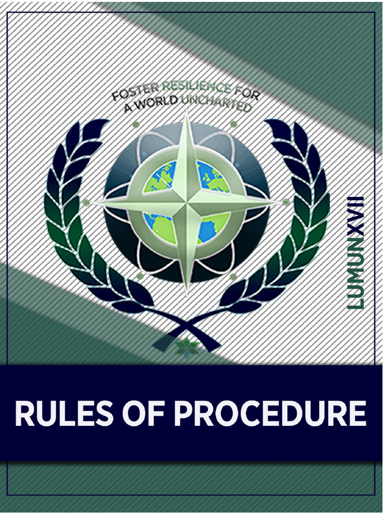 LUMUN Rules of Procedure | PDF | Committee | Parliamentary Procedure