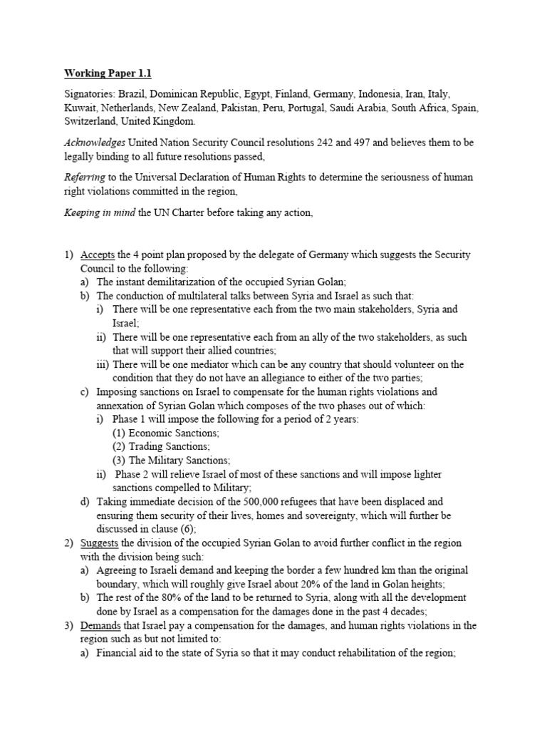 Working paper Sample | PDF | Israel | World Politics