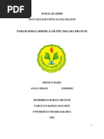 Download MAKALAH AKHIR MATA KULIAH UMUM AGAMA ISLAM II  PAHAM SEKULARISME LACIT NEGARA PRANCIS  by Aulia Tirani SN102607233 doc pdf