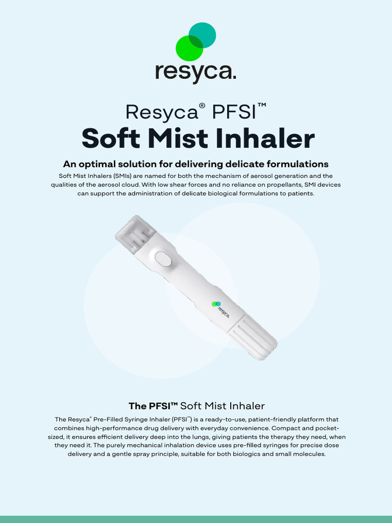 Resyca®-PFSI™-Soft-Mist-Inhaler | PDF | Physical Sciences