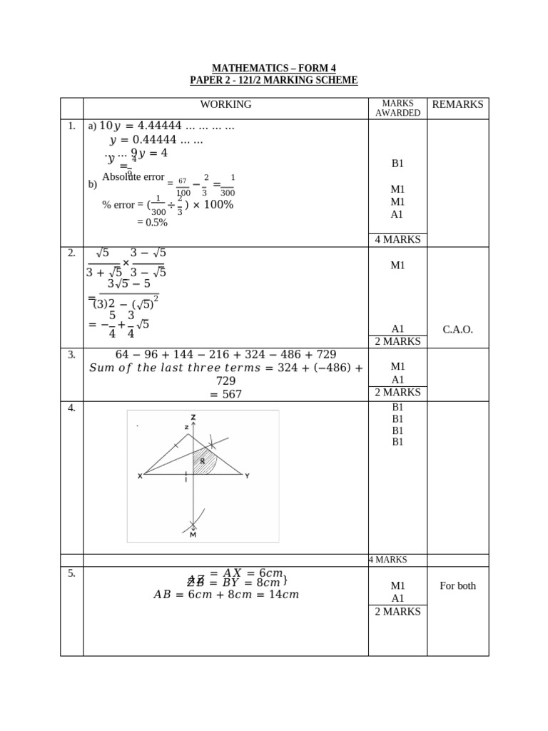 Mathematics - PP2 - Marking Scheme | PDF | Chess Theory | Chess