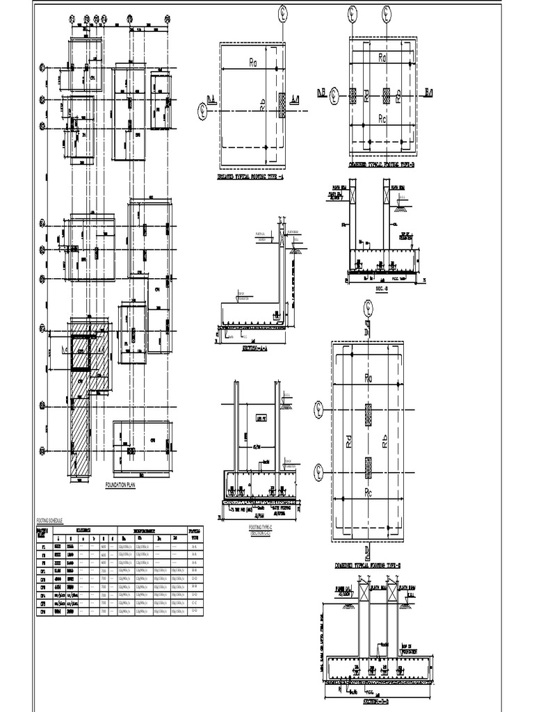 Column Layout Plan,Schedule & Foundation Detail-foundation Plan ...