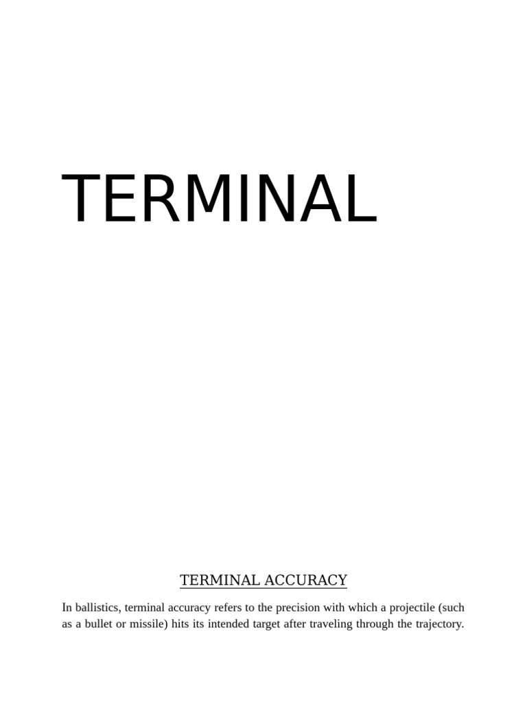 Terminal | PDF | Bullet | Projectiles