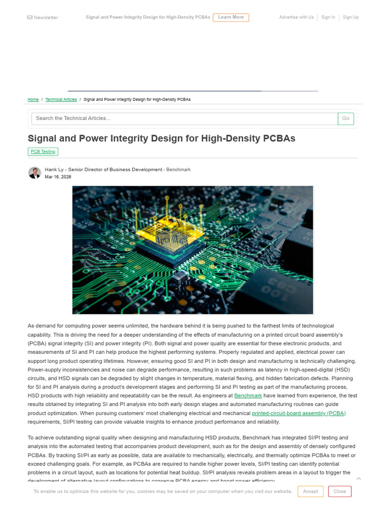 Signal and Power Integrity Design for High-Density PCBAs - PCB ...