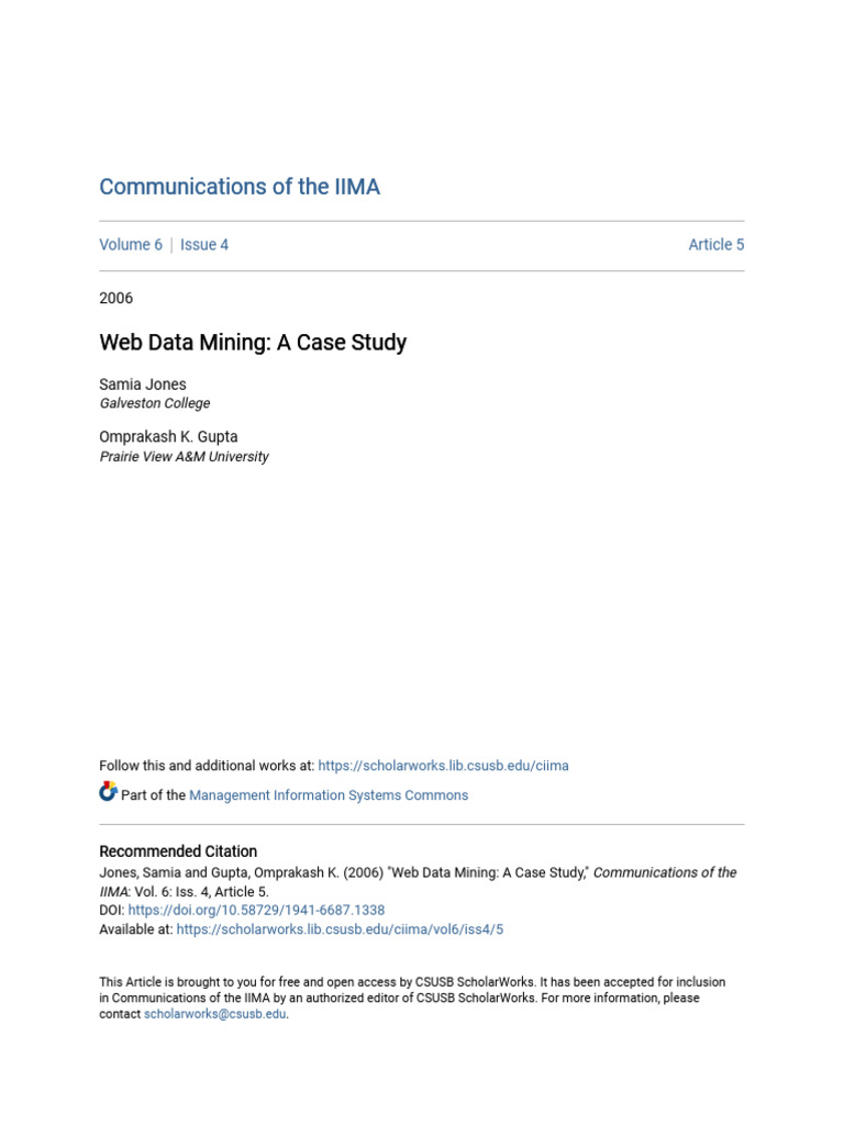 Web Data Mining_ a Case Study | PDF | Data Mining | Machine Learning