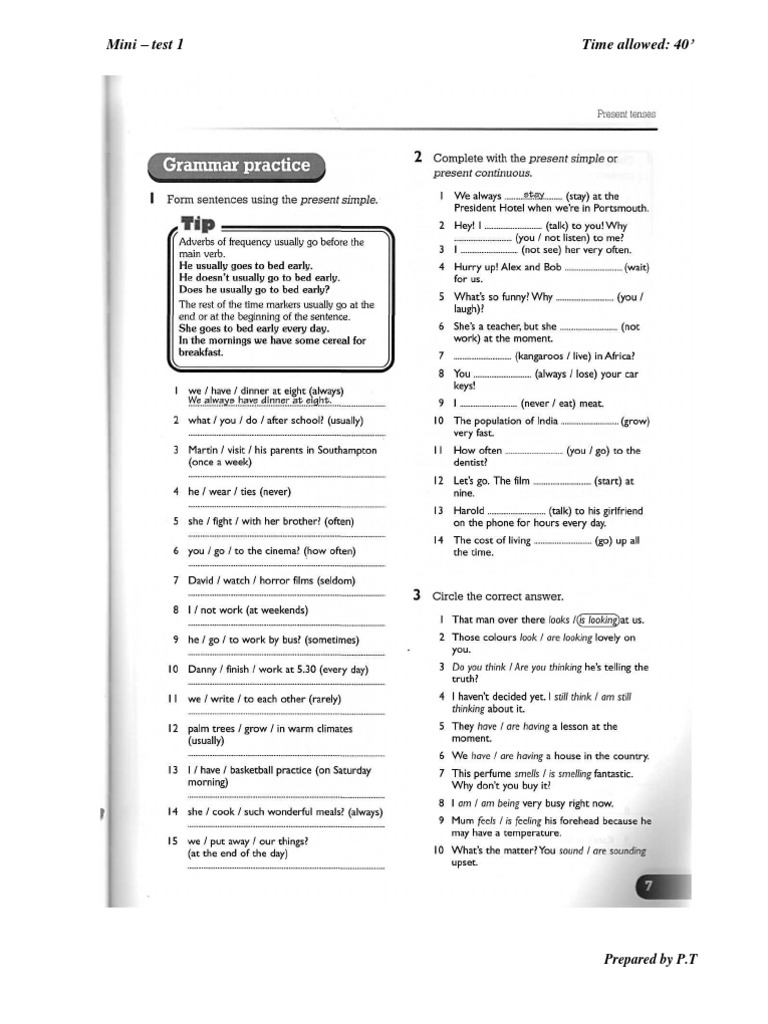 Mini Test 1 | PDF