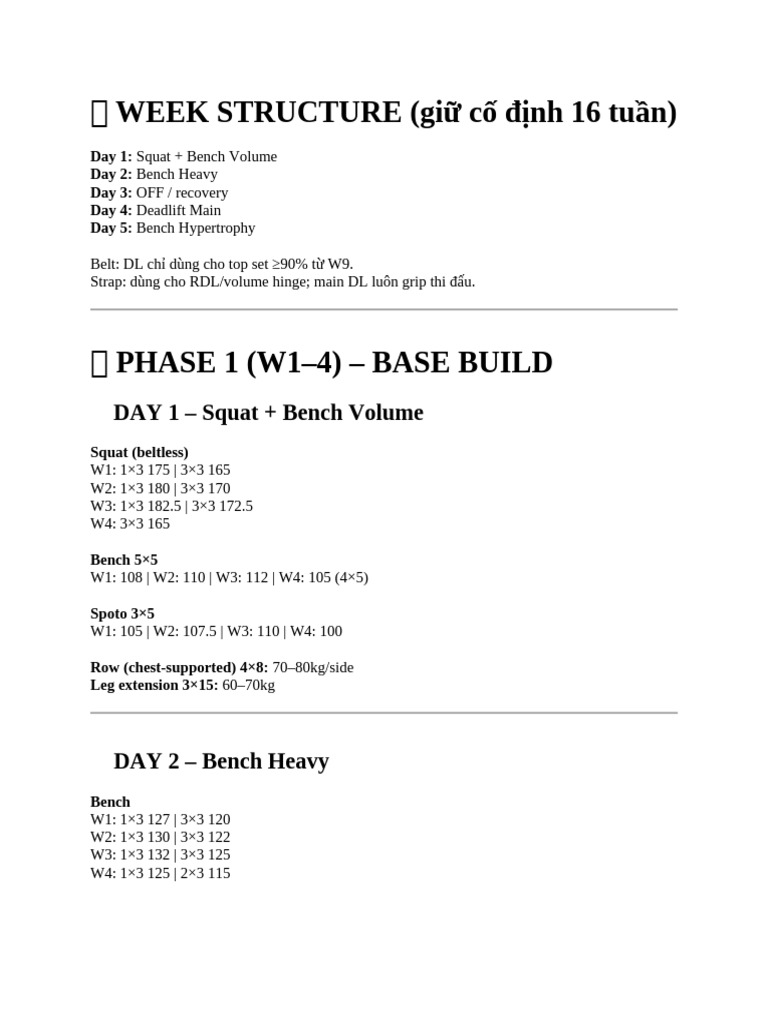 ? Week Structure | PDF