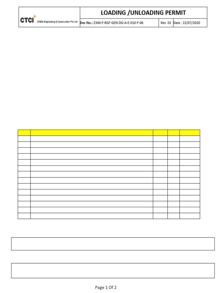 Loading Un Loading New Format | PDF | Crane (Machine) | Vehicles
