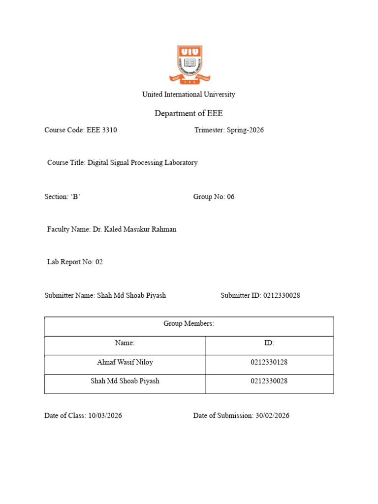 Lab Report 02 | PDF | Electronics | Analog Circuits