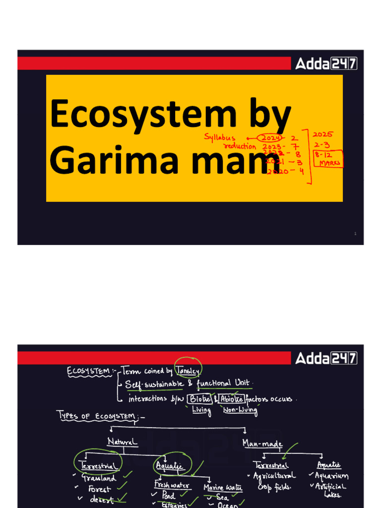 Bio Ecosystem Notes Garima Mam | PDF