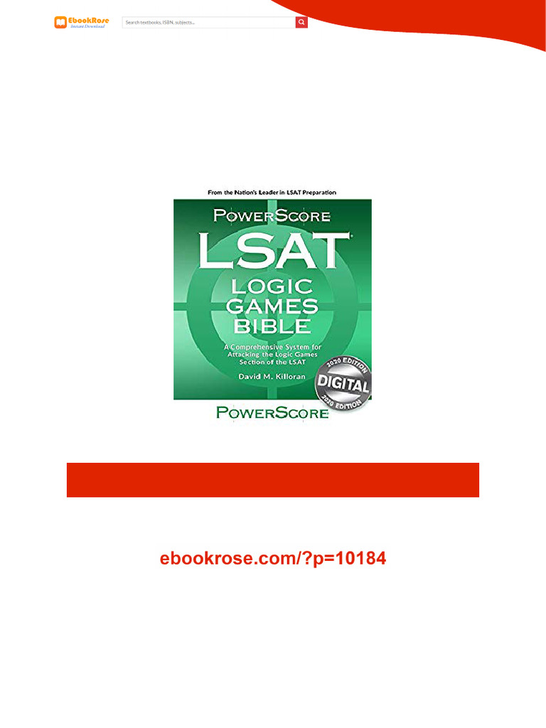 Read the The PowerScore Digital LSAT Logic Games Bible Powerscore Test ...