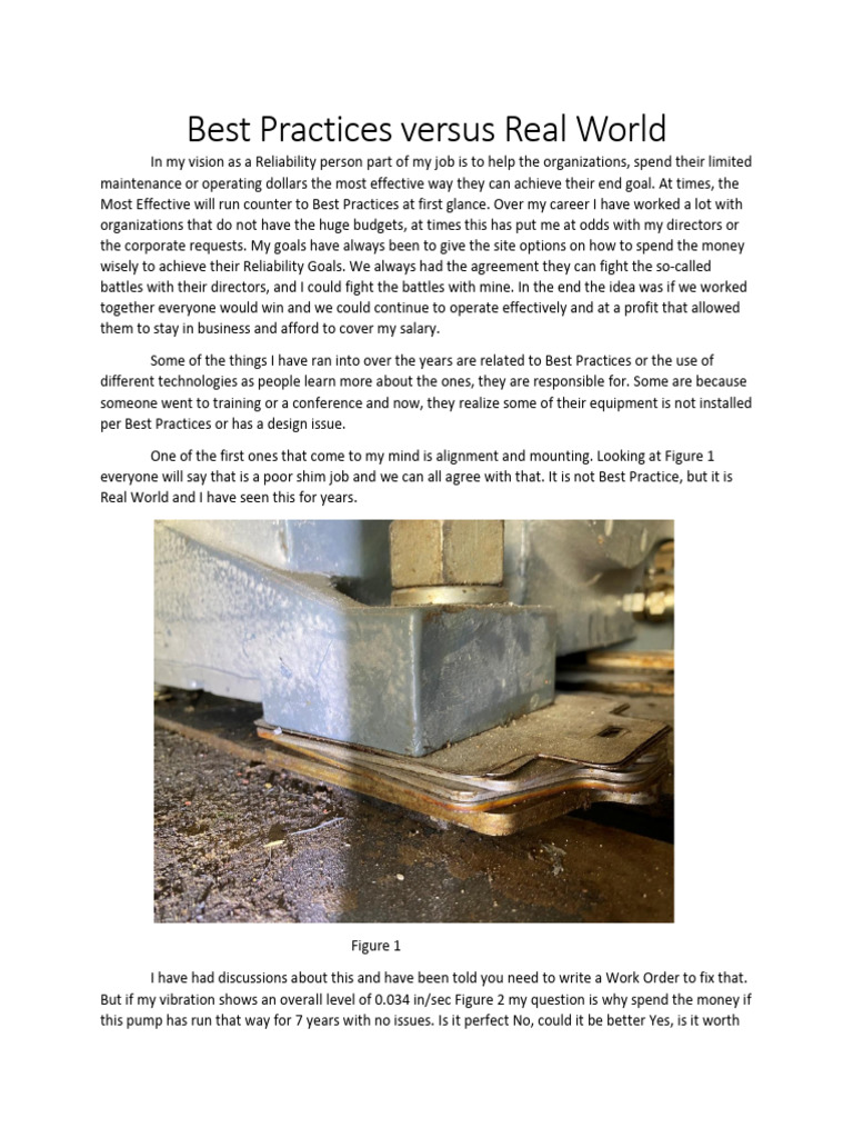 Best Practice Vs Real World | PDF