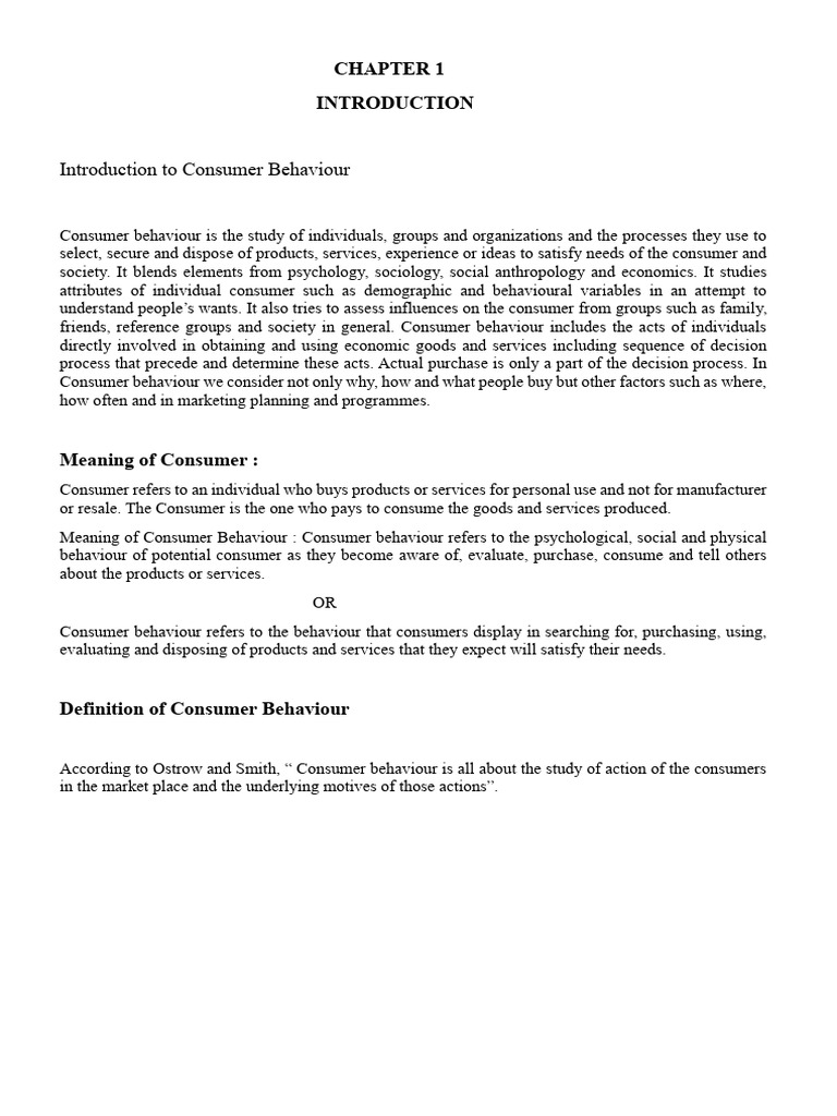 Consumer Behaviour Notes | PDF | Consumer Behaviour | Perception