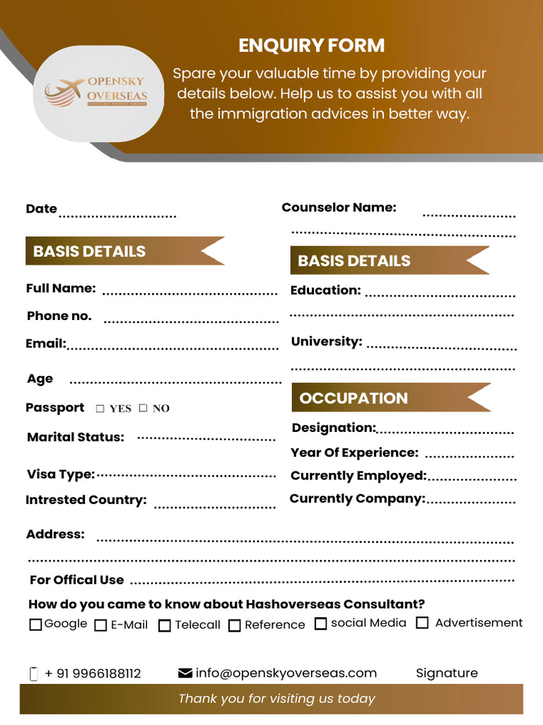 Blue and Yellow Modern School Registration Form A4 Document | PDF