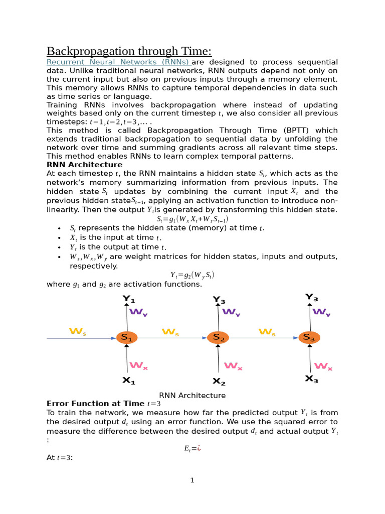 Backpropagation Through Time | PDF | Statistical Classification ...