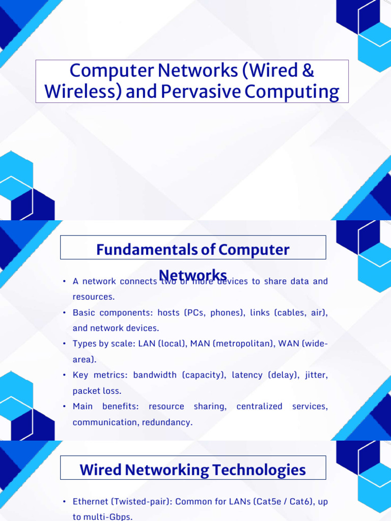 Computer networks and pervasive computing | PDF | Computer Network ...