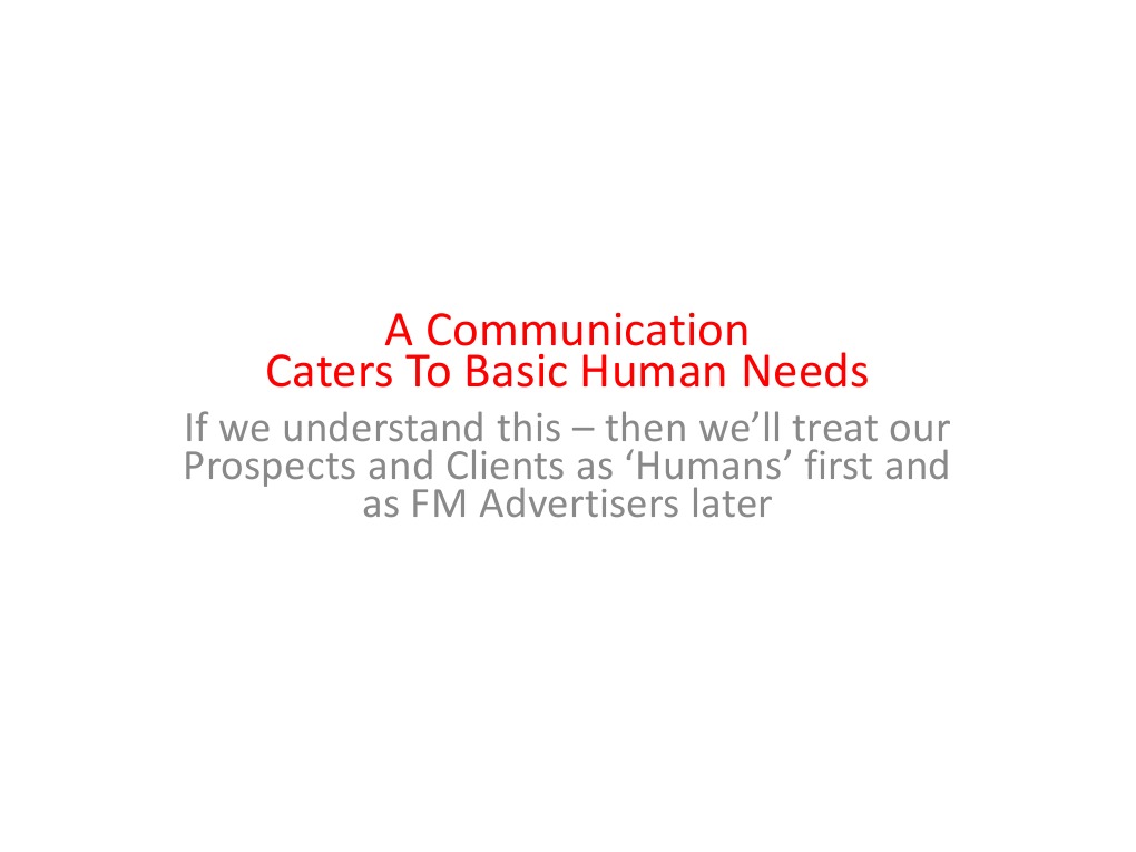 A Communication Caters To Basic Human Needs | PDF | Communication ...