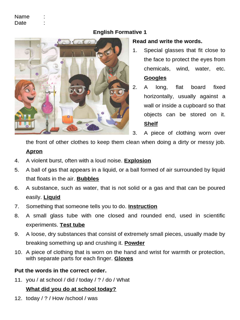 English P5 Formative 1 Salsabila | PDF