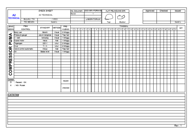 Dcc Srv Form 05 Compressor Puma | PDF