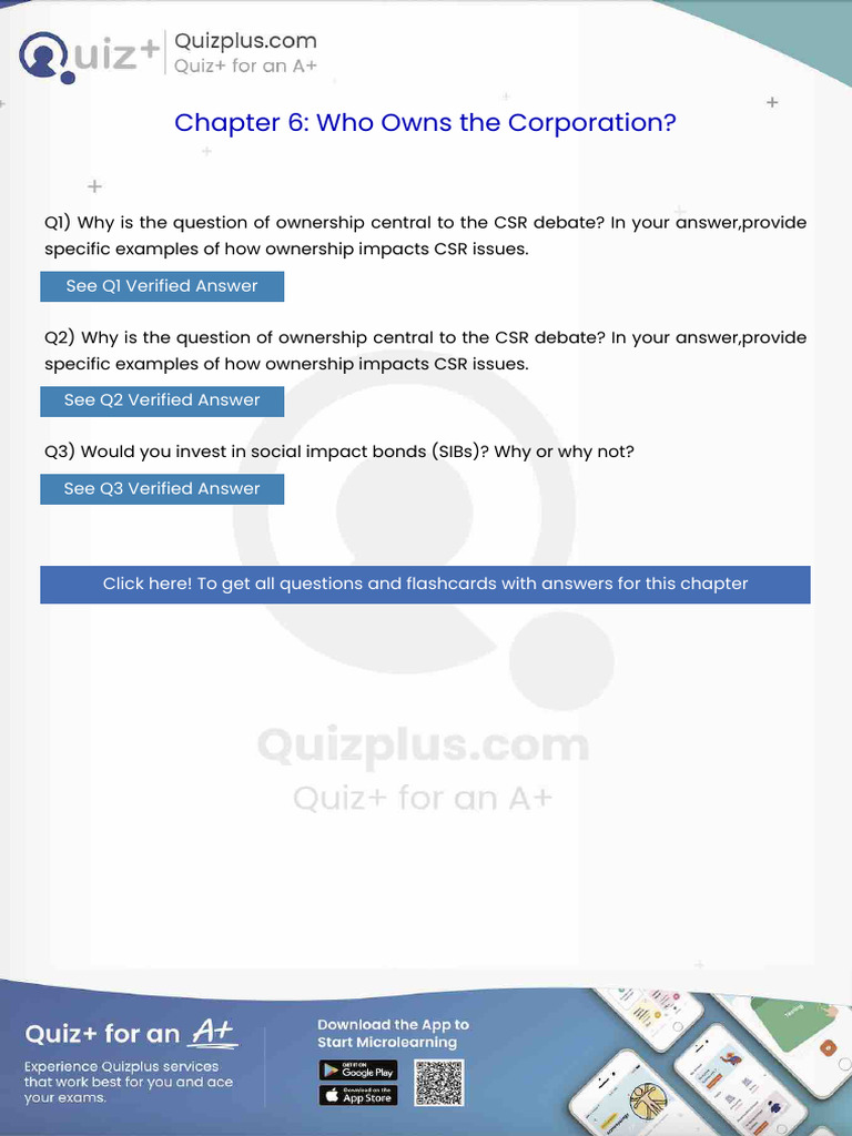 Why is the Question of Ownership Central to the Csr Debate in Your ...
