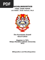 Sociolinguistics - Final Exam Paper