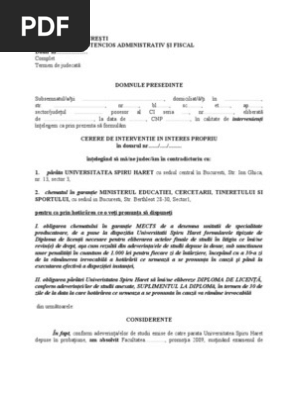 Cerere De Interventie 1