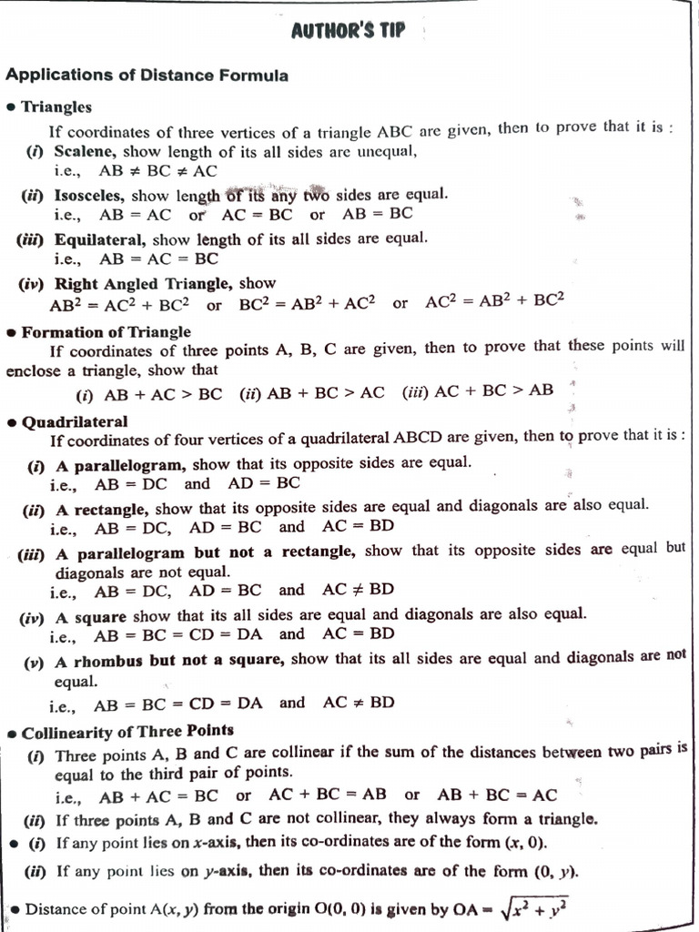 Application of Distance Formula _250920_112531 | PDF | Rectangle | Triangle