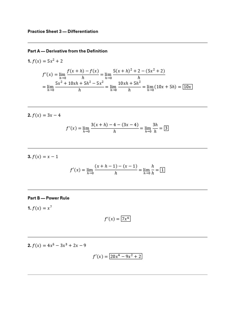 Practice Sheet 3 Answer | PDF | Slope | Chess Theory