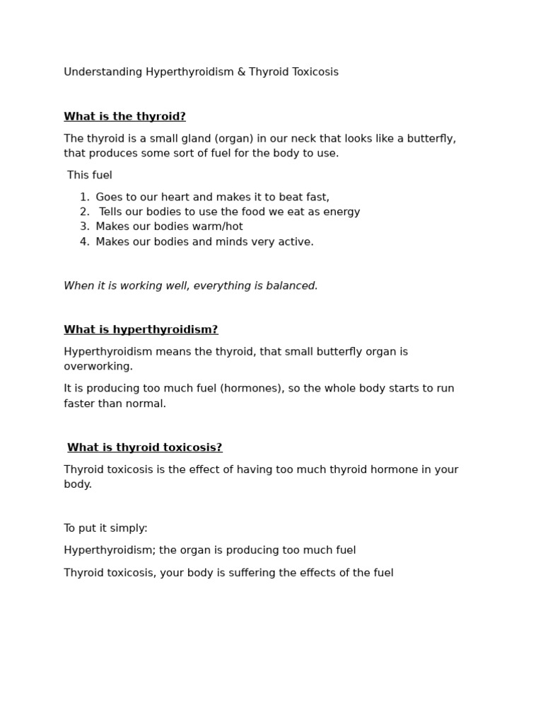 Hyperthyroidism Simplified | PDF | Hyperthyroidism | Thyroid