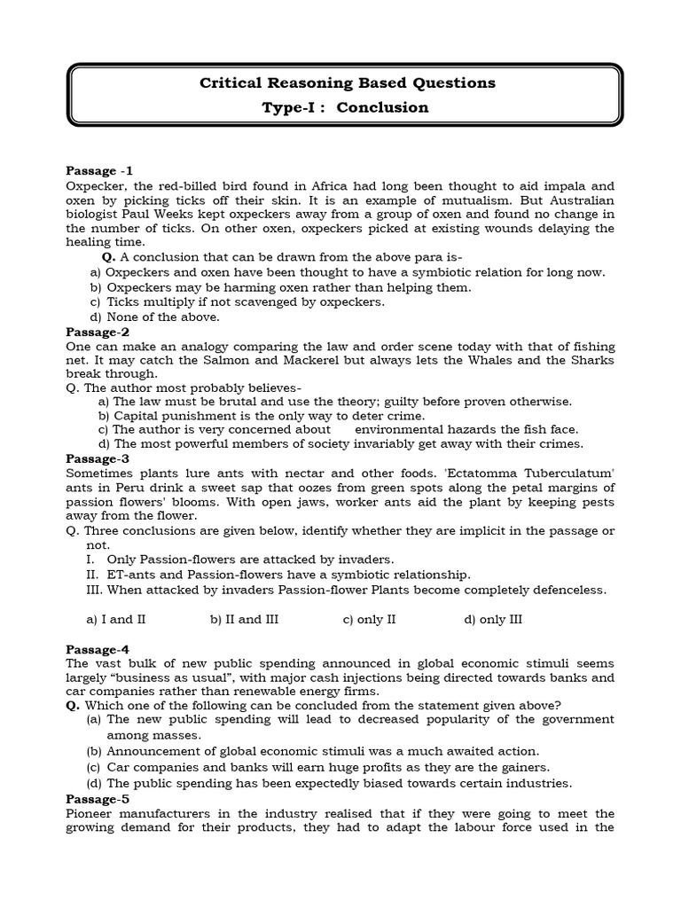 022. CR Based Questions -Conclusion | PDF | Biotechnology | Storm Drain