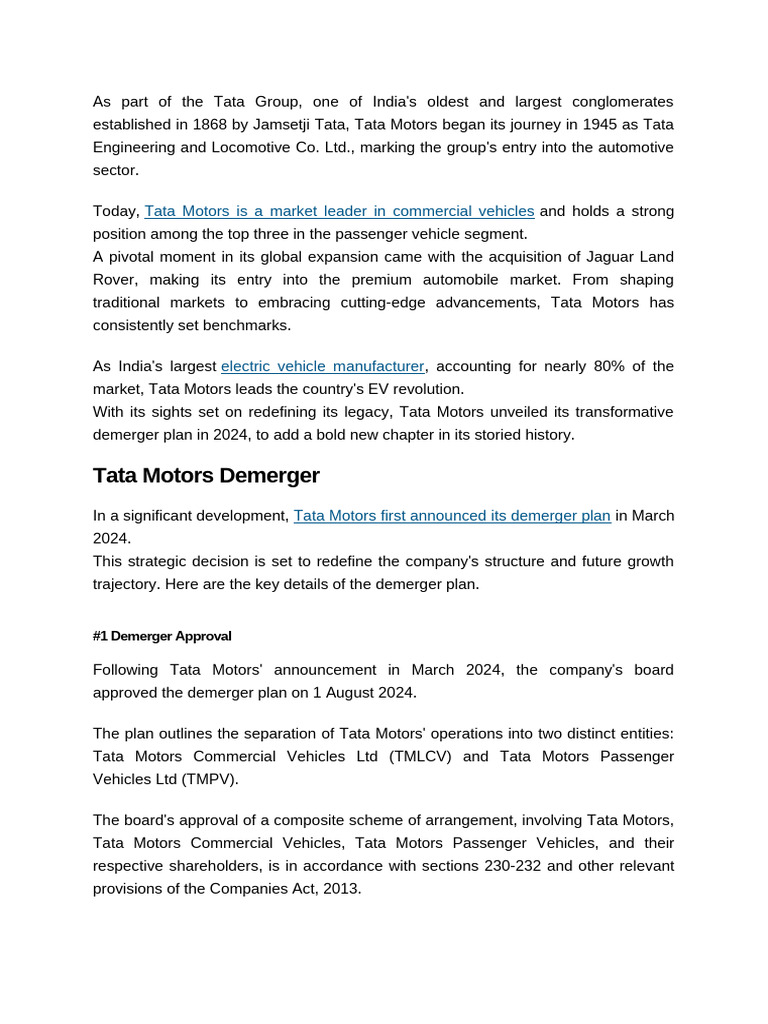 Tata Motor Case Study | PDF | Electric Vehicle | Electric Car
