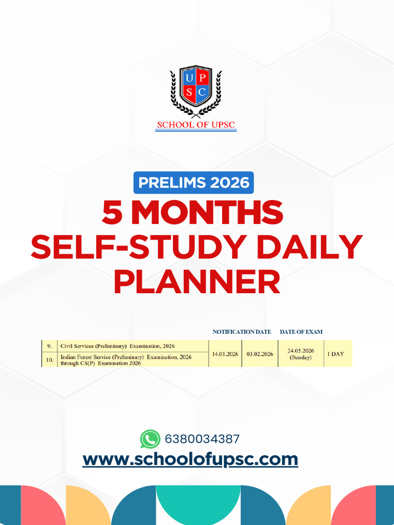 5 Month Study Planner - Prelims 2026 | PDF | Constitution | Biodiversity