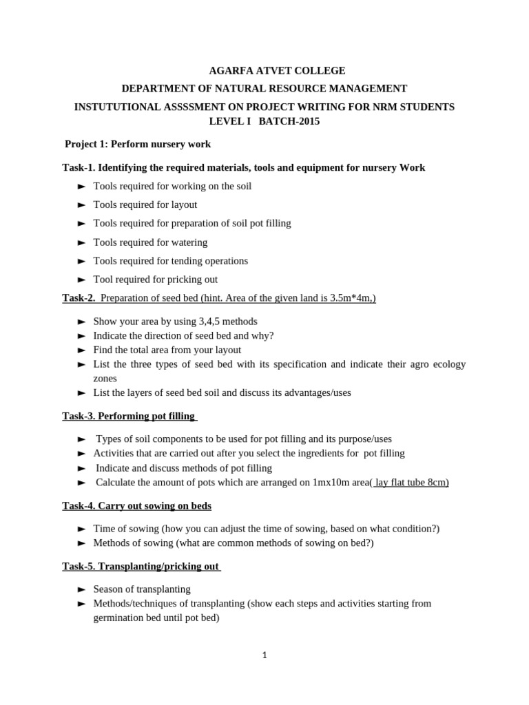 Project Exam | PDF | Sowing | Seed