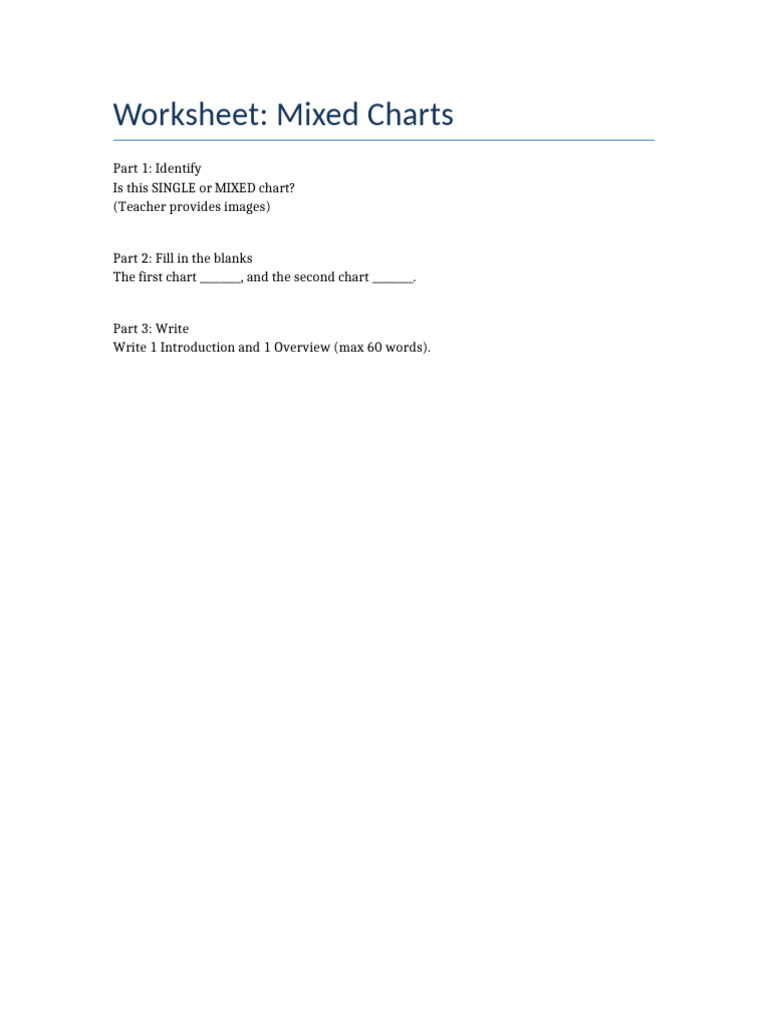 Mixed Charts Worksheet | PDF