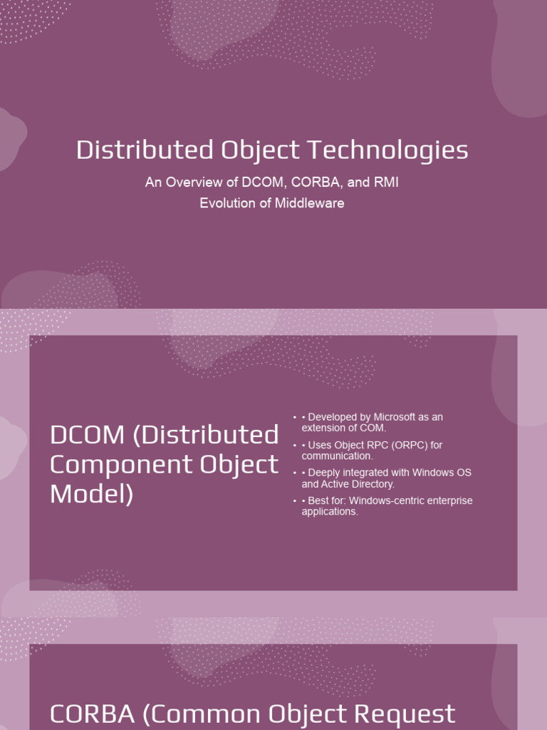 Dcom Rmi Corba.pptx | PDF