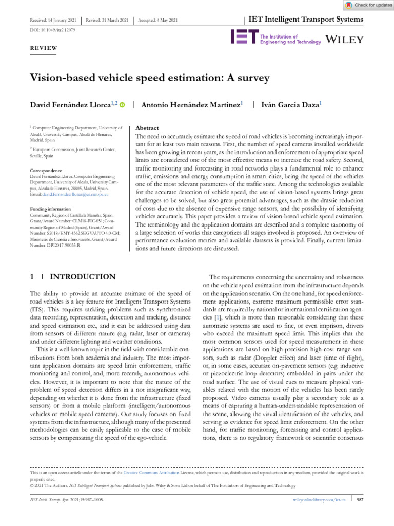 Review Paper 2 | PDF | Computer Vision | Traffic