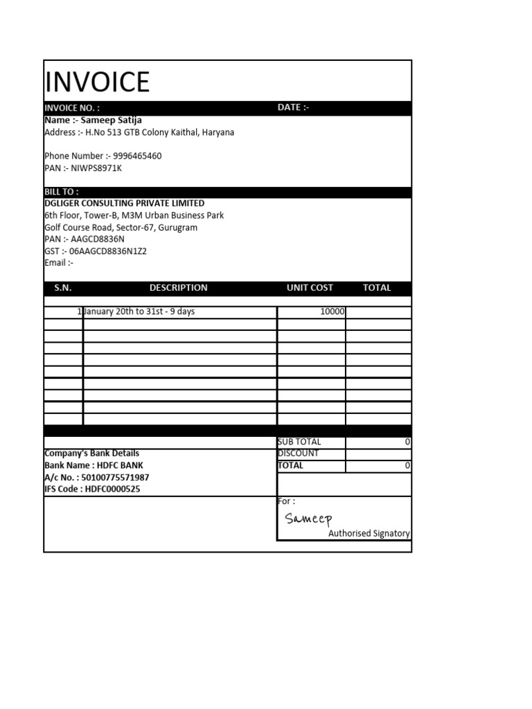 Invoice Format(3) (Signed) | PDF