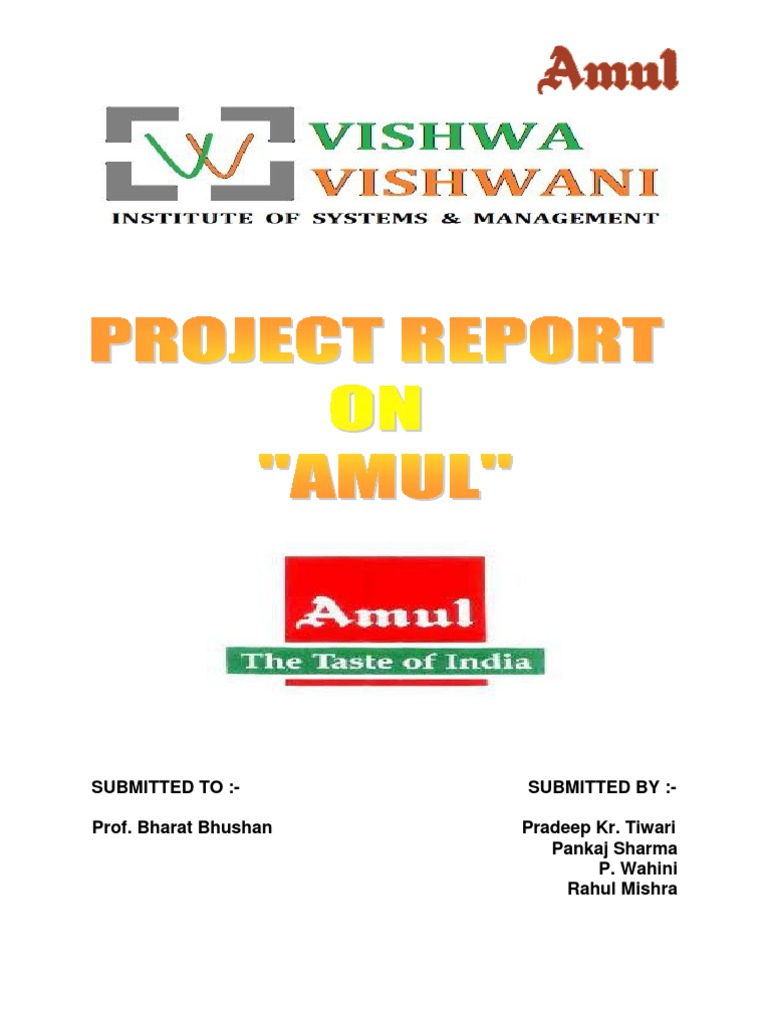 Amul Project | PDF