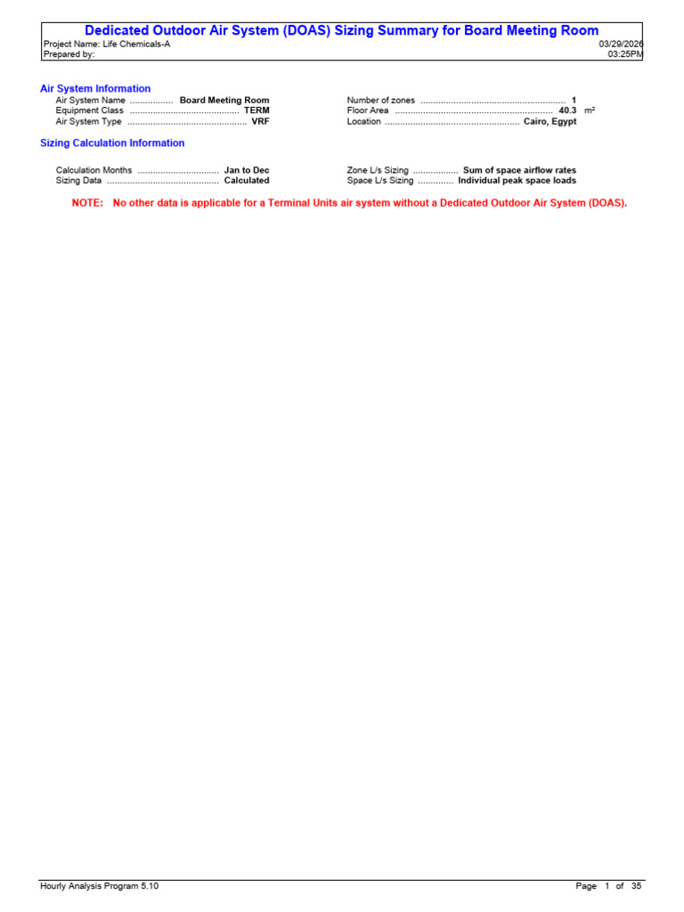 Hap Report for Life Chemical Building Fifth Floor-A | PDF | Ventilation ...