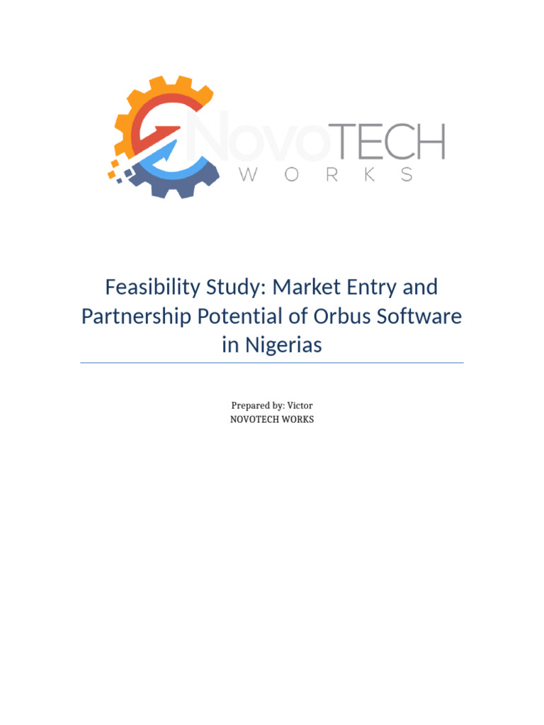 Orbus Feasibility Study Formatted | PDF | Feasibility Study | Business